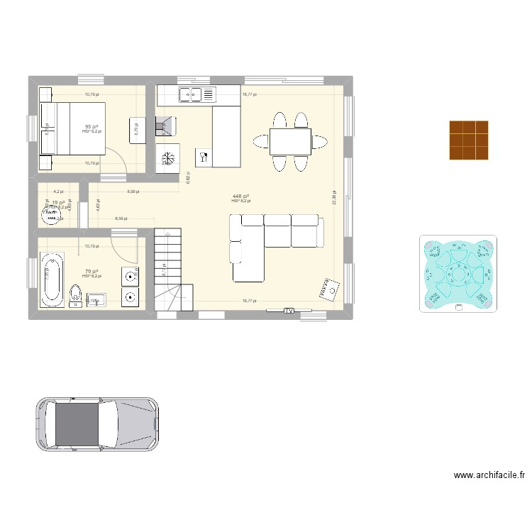 PLan 2. Plan de 0 pièce et 0 m2