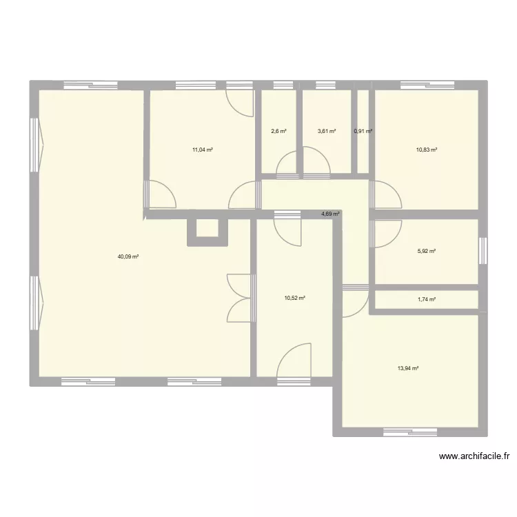 Situation Achat. Plan de 11 Pièces et 106 m²