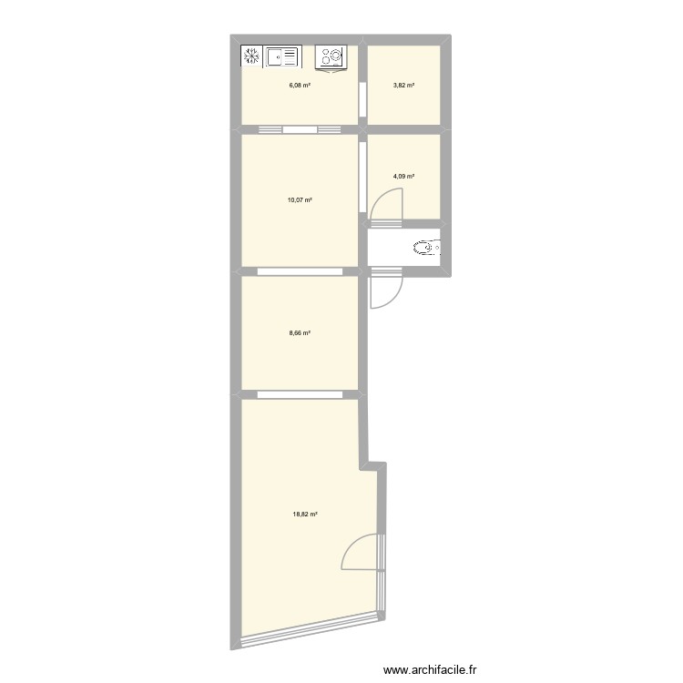 Rez Commercial. Plan de 0 pièce et 0 m2