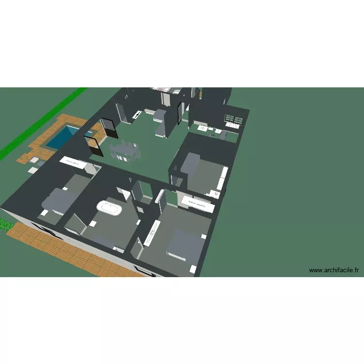 MAISON LANDES. Plan de 7 Pièces et 102 m² MAISON LANDES. Plan de 7 Pièces et 102 m²
