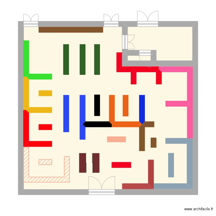 King Jouet. Plan de 3 pièces et 62 m2