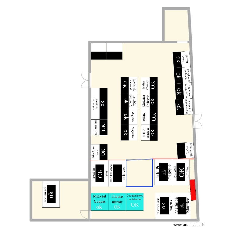 salle cln. Plan de 4 pièces et 269 m2