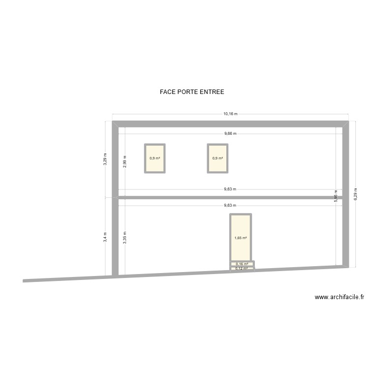Peypin face porte entrée. Plan de 5 pièces et 4 m2