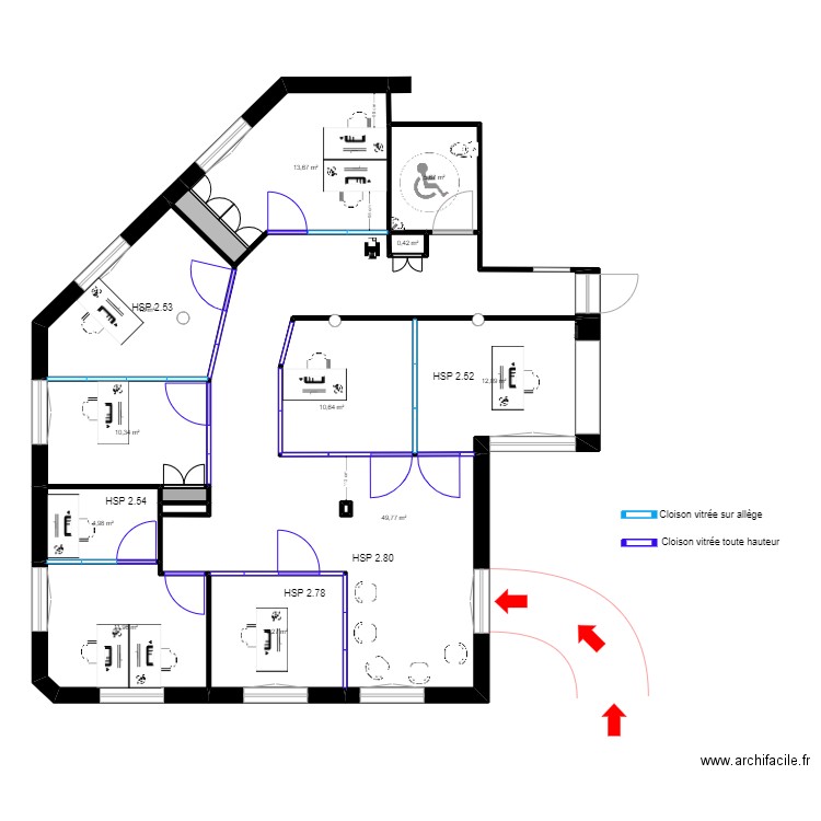 Tarbes Plans V4. Plan de 15 pièces et 144 m2