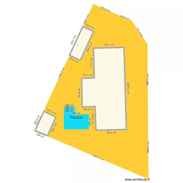 plan DE MASSE 2 piscine tranquard. Plan de 