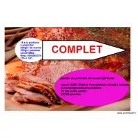 pointe de poitrine de boeuf (Brisket)  250 ml (1 tasse) sauce BBQ Diablo Irresistibles Smoke House