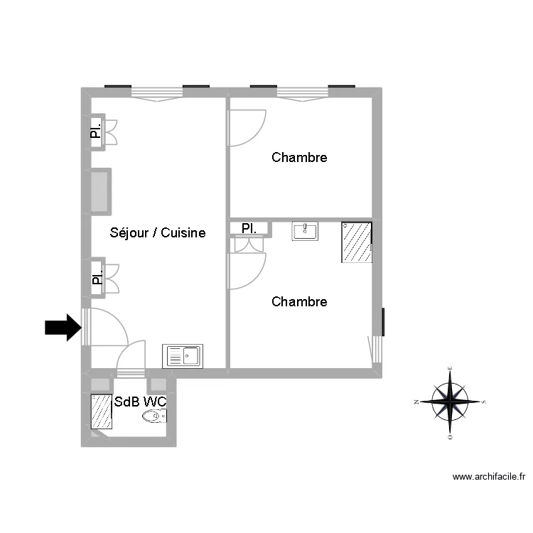 51180 DAS. Plan de 11  et 38 m²