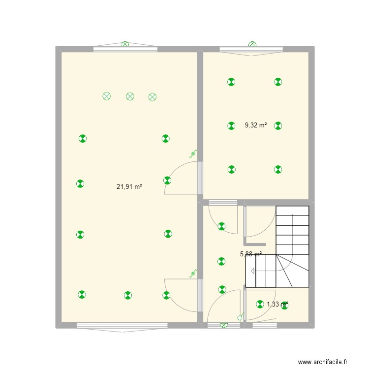 Plan élec RDC maison. Plan de 0 pièce et 0 m2