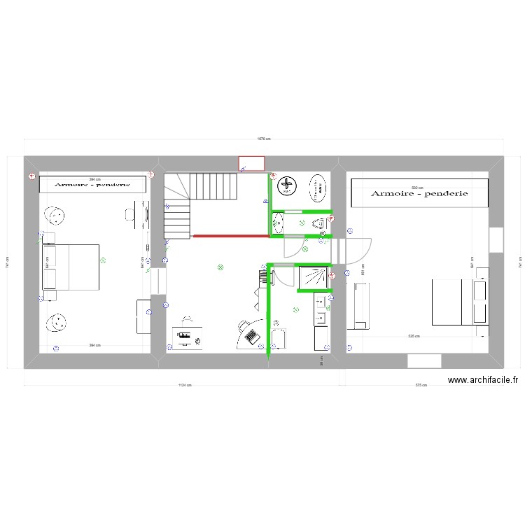 Extension étage Cuzin. Plan de 0 pièce et 0 m2