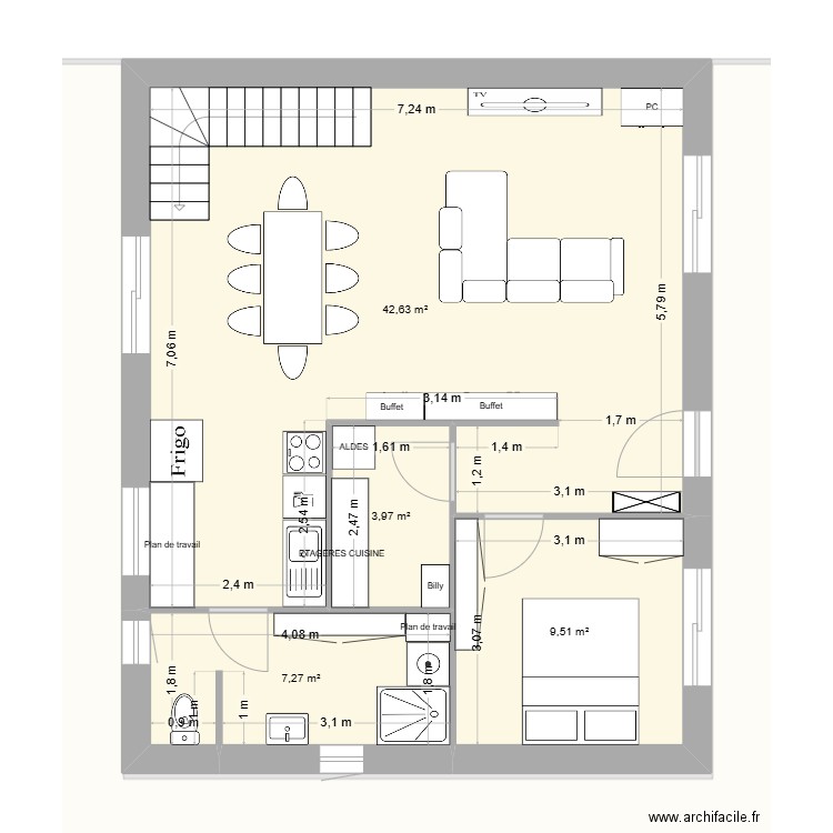MP PIERRELAYE 2 bis. Plan de 13 pièces et 433 m2