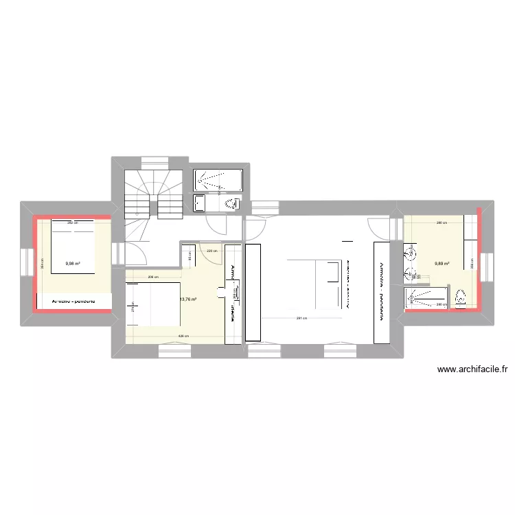 brimont &eacute;tage variante. Plan de 