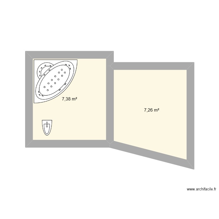 plan10. Plan de 2 pièces et 15 m2