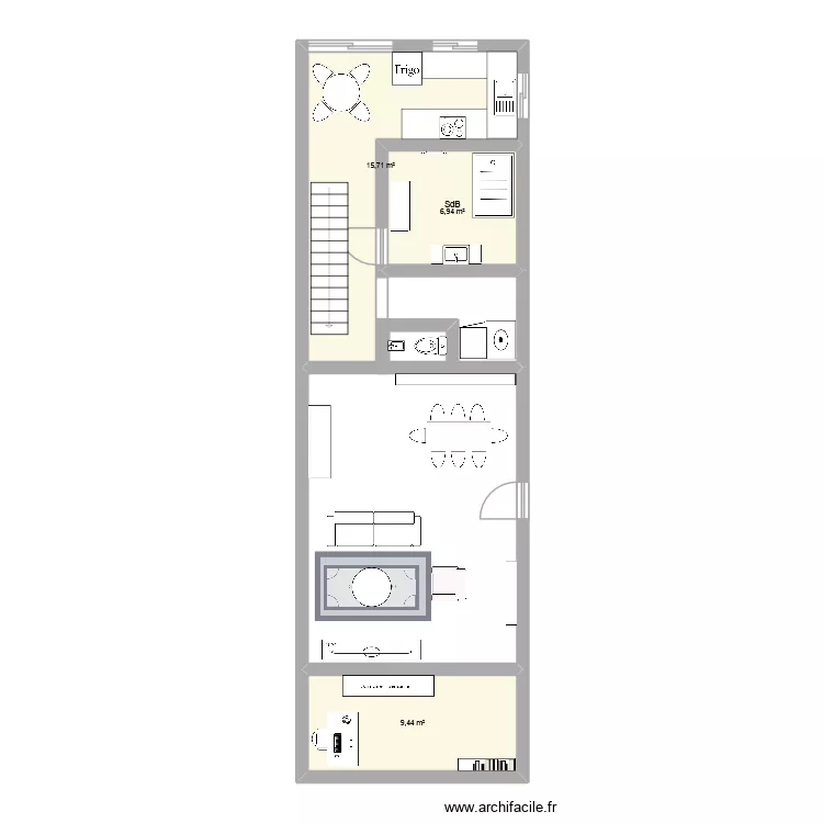 RdC Maison. Plan de 3 et 32 m² RdC Maison. Plan de 3 et 32 m²