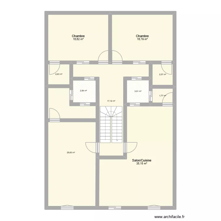 Keur etage. Plan de 10  et 128 m²