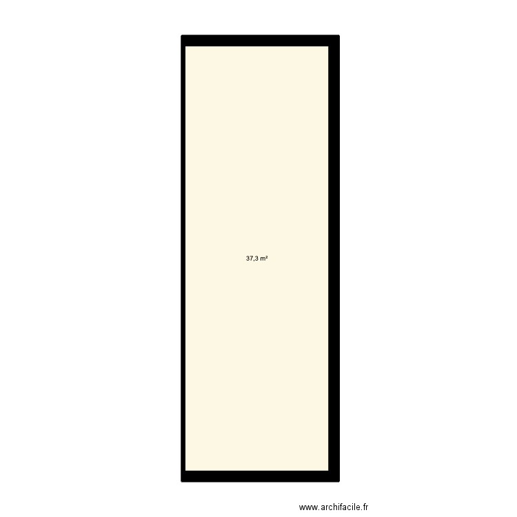 Plan Courseulles. Plan de 1 pièce et 37 m2