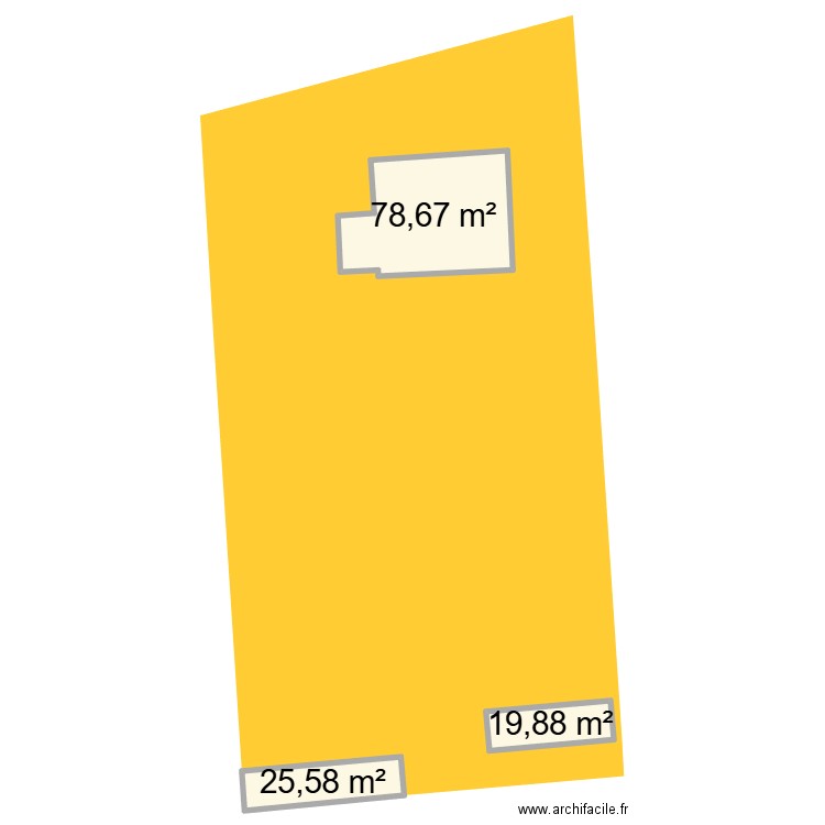 cadastre. Plan de 3 pièces et 124 m2
