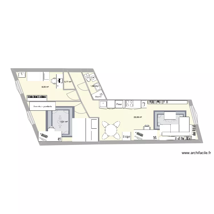 plan 2. Plan de 5  et 49 m²