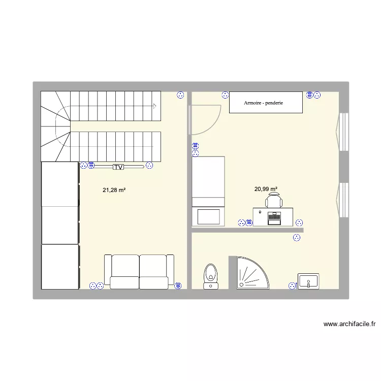 Extension libourne. Plan de 2 et 42 m² Extension libourne. Plan de 2 et 42 m²