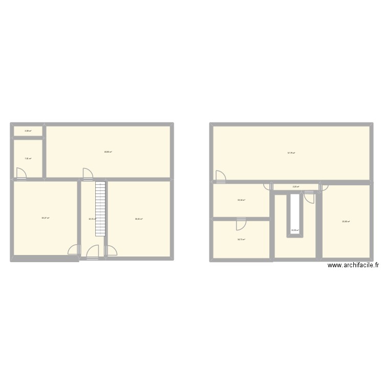 STA. Plan de 12 pièces et 255 m2
