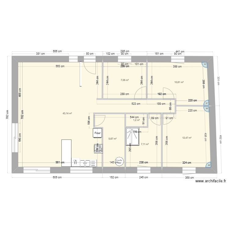 MAISON COURTERANGES fin. Plan de 7 pièces et 87 m2