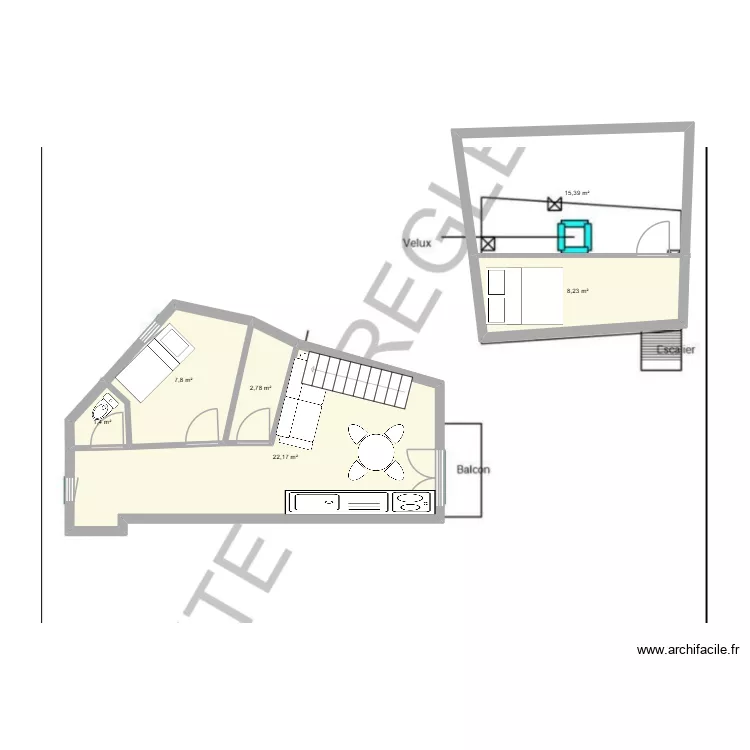 collioure vue mer. Plan de 6 et 58 m² collioure vue mer. Plan de 6 et 58 m²