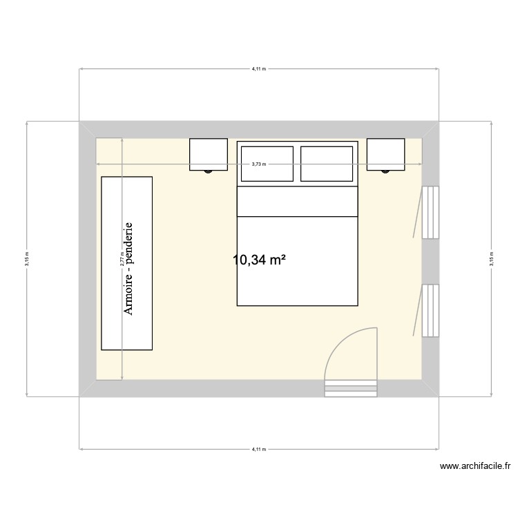 chambre 1. Plan de 0 pièce et 0 m2