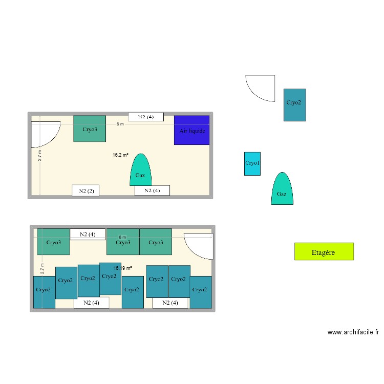 new. Plan de 2 pièces et 32 m2