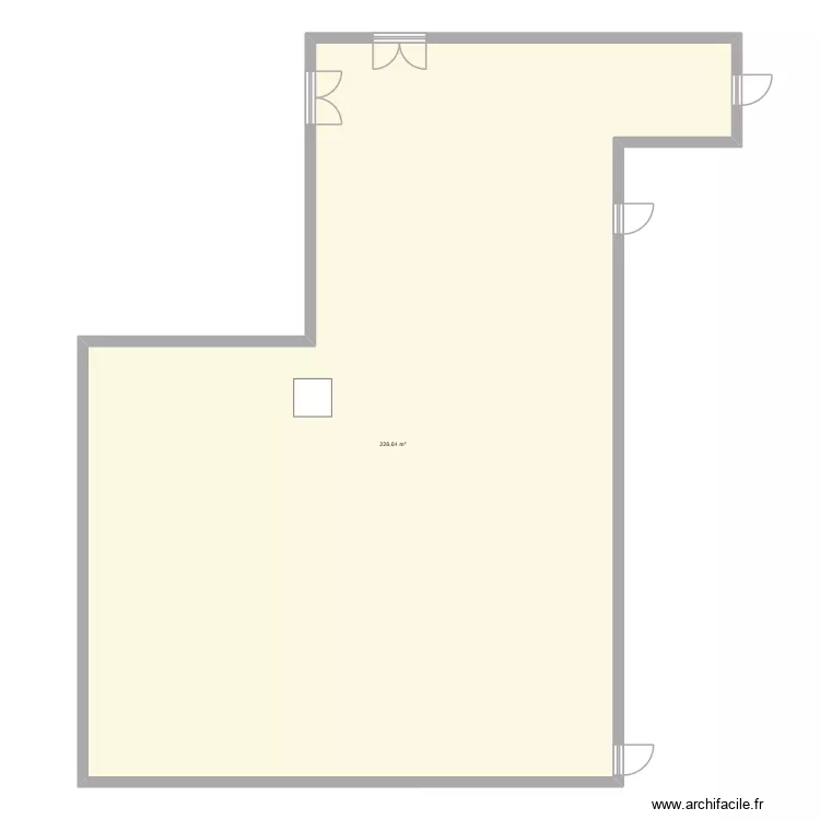Plan atelier clarins. Plan de 1  et 229 m²