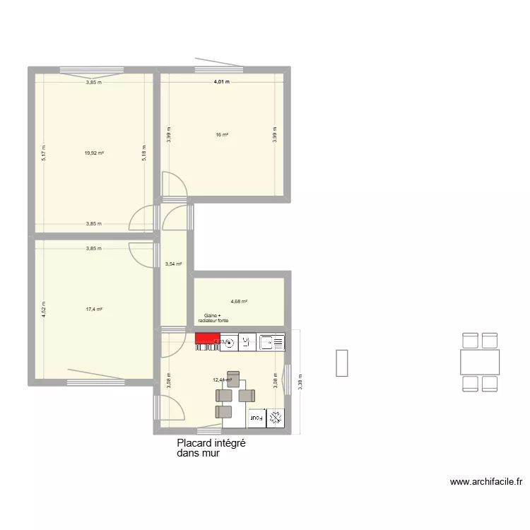 JJ3. Plan de 6 et 74 m² JJ3. Plan de 6 et 74 m²