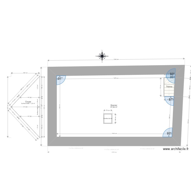 ML24005797 - BREMOND Michel. Plan de 12 pièces et 259 m2