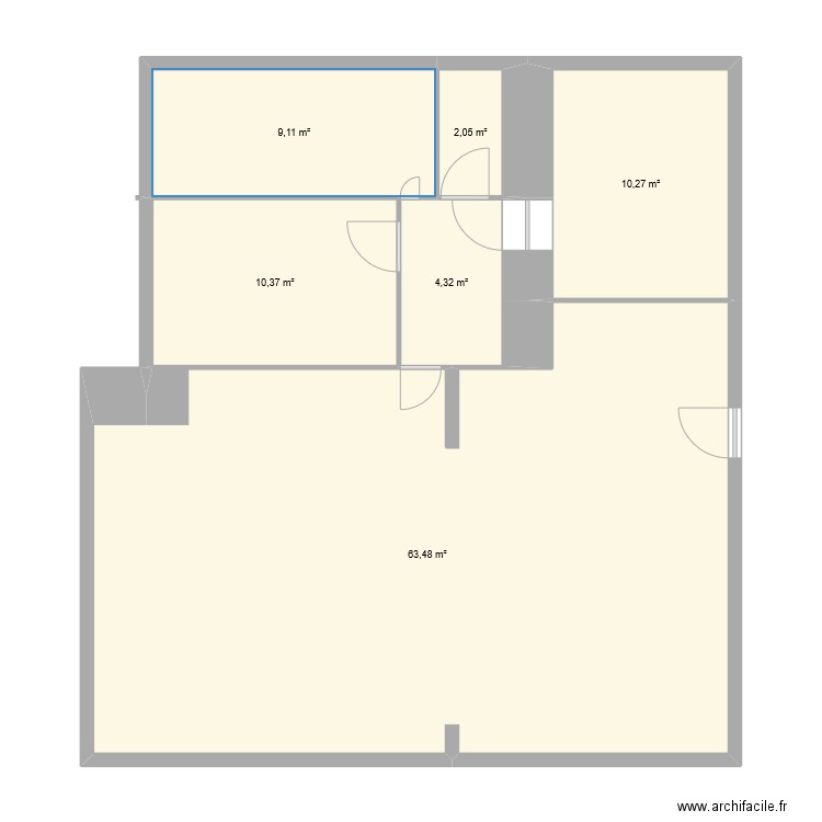 maison . Plan de 6 pièces et 100 m2