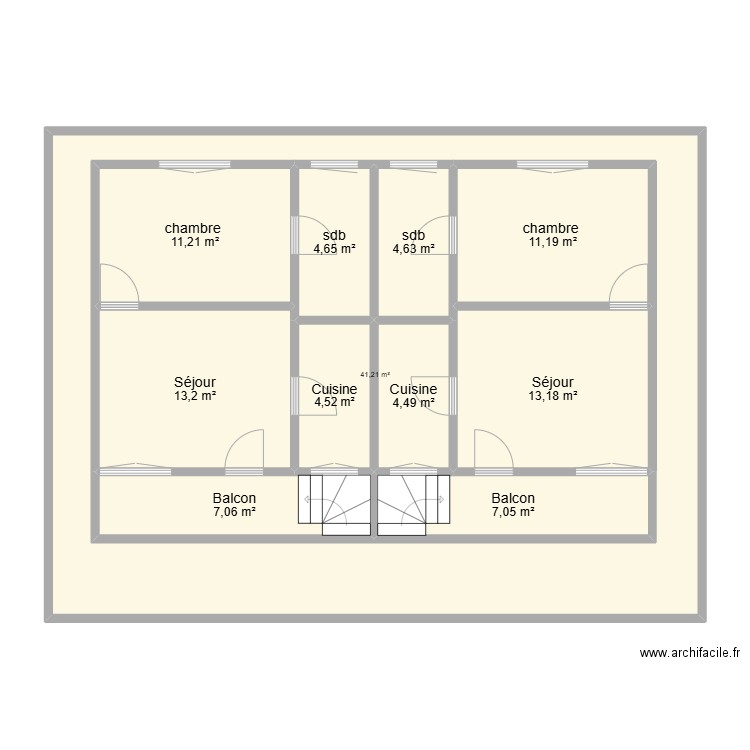 MPAKA 120 BB2. Plan de 11 pièces et 216 m2