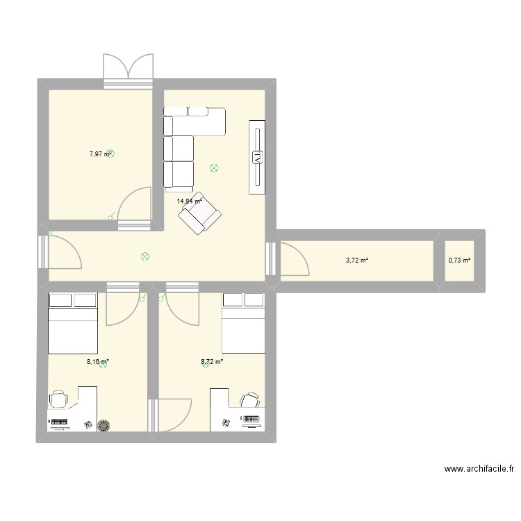 05sud. Plan de 6 pièces et 44 m2
