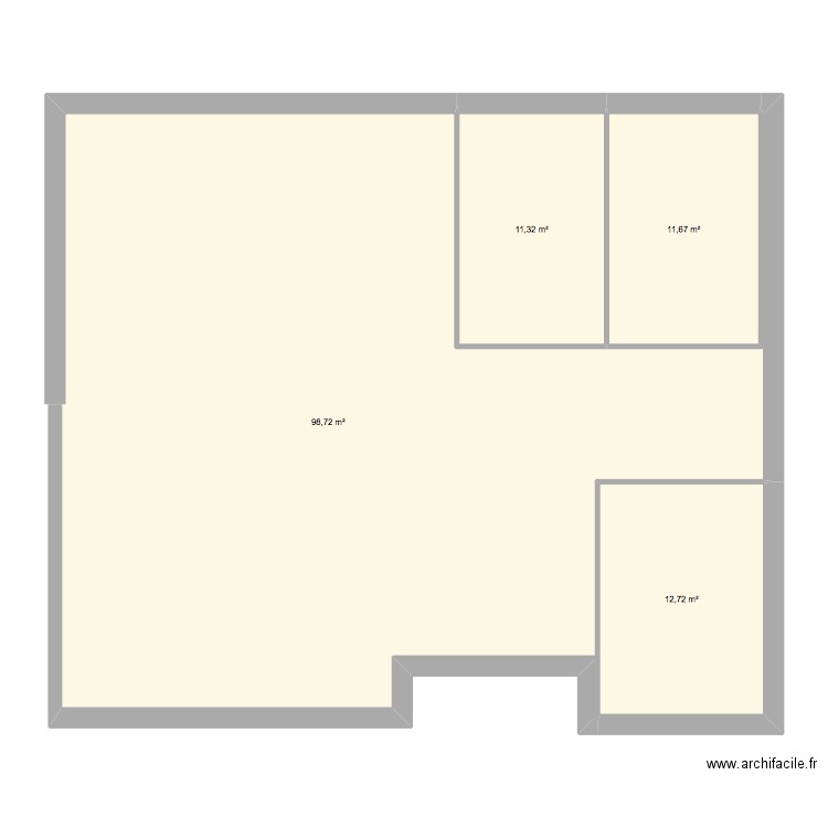 Puilboreau. Plan de 4 pièces et 134 m2