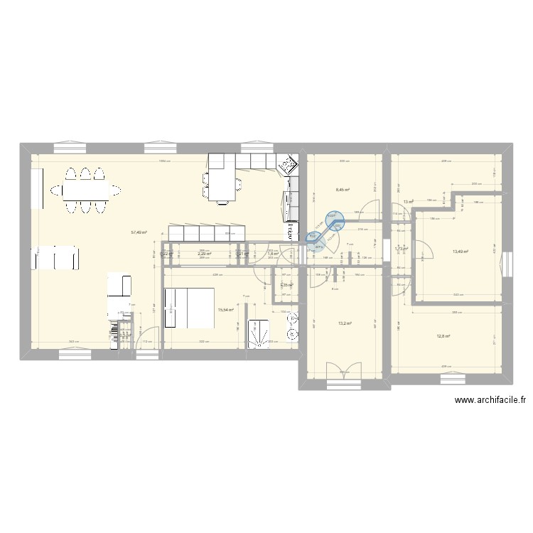 maison Valeilles_modifs V1. Plan de 14 pièces et 142 m2