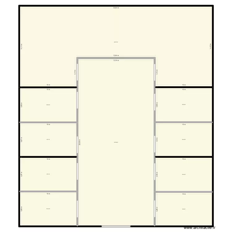 projet senas. Plan de 10  et 1271 m²