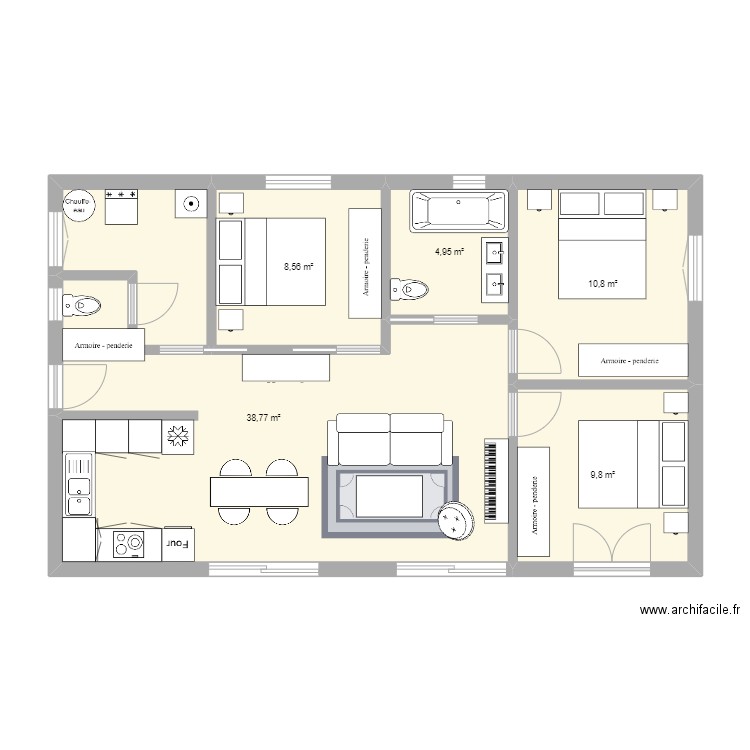 st aff v1. Plan de 0 pièce et 0 m2