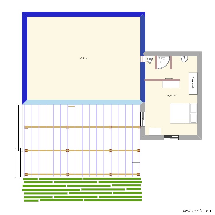 Terrasse. Plan de 0 pièce et 0 m2