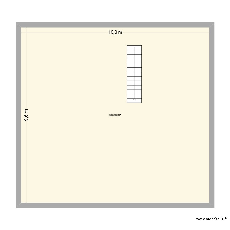 KLOPFENSTEIN comble. Plan de 1 pièce et 99 m2