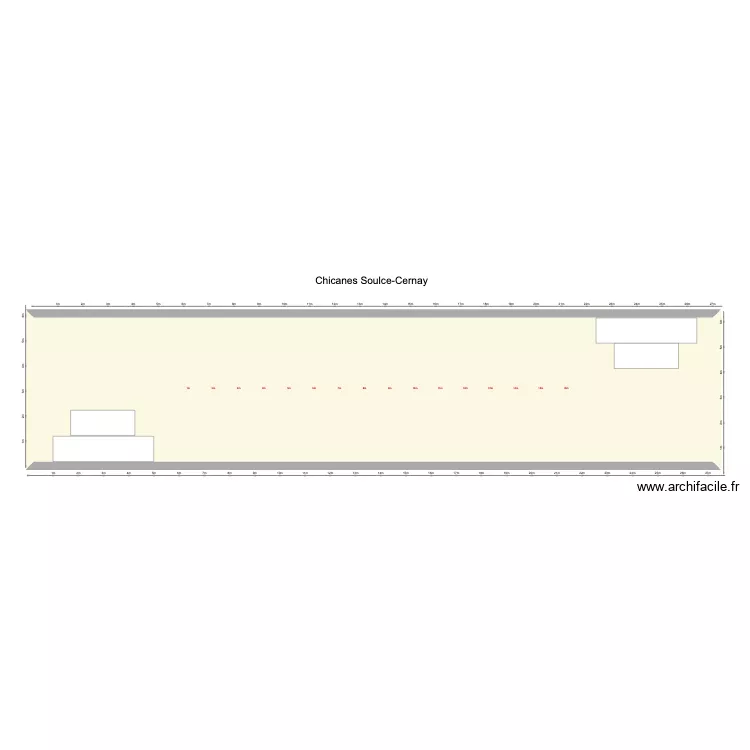 Chicanes Soulce. Plan de 1  et 157 m²
