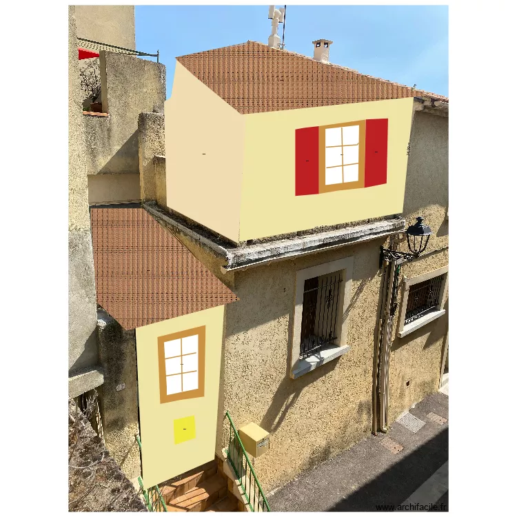 photomontage vue calade final. Plan de 