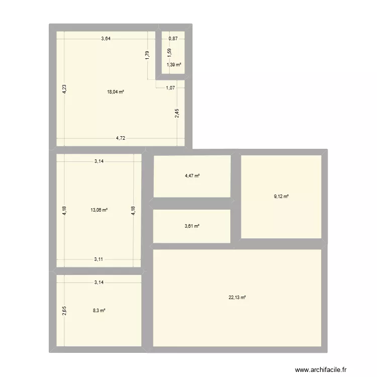 plan a la mesure. Plan de 8  et 80 m²