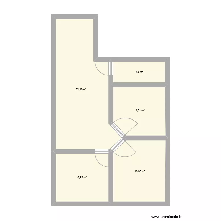 my house 1. Plan de 5  et 55 m²