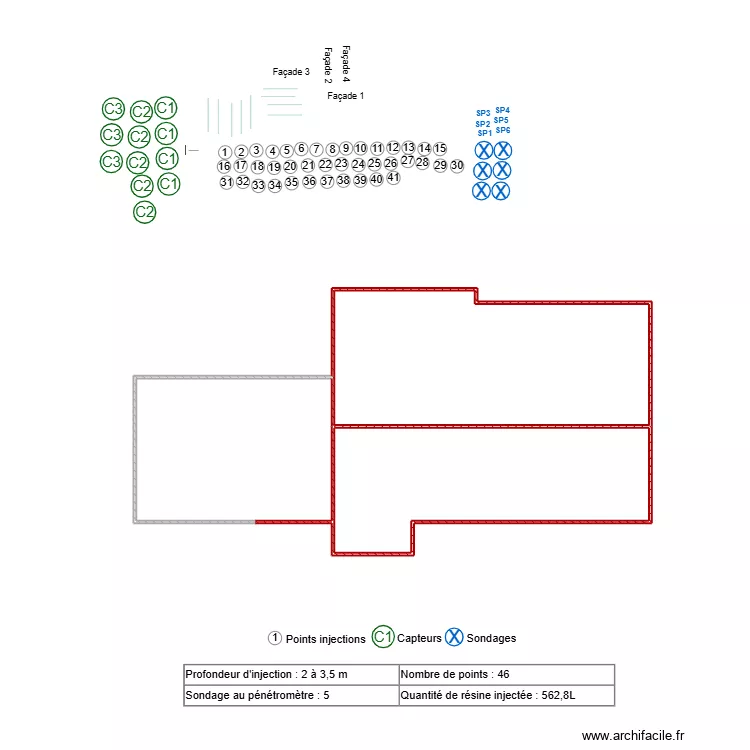 GERARD 111. Plan de 3  et 51 m²