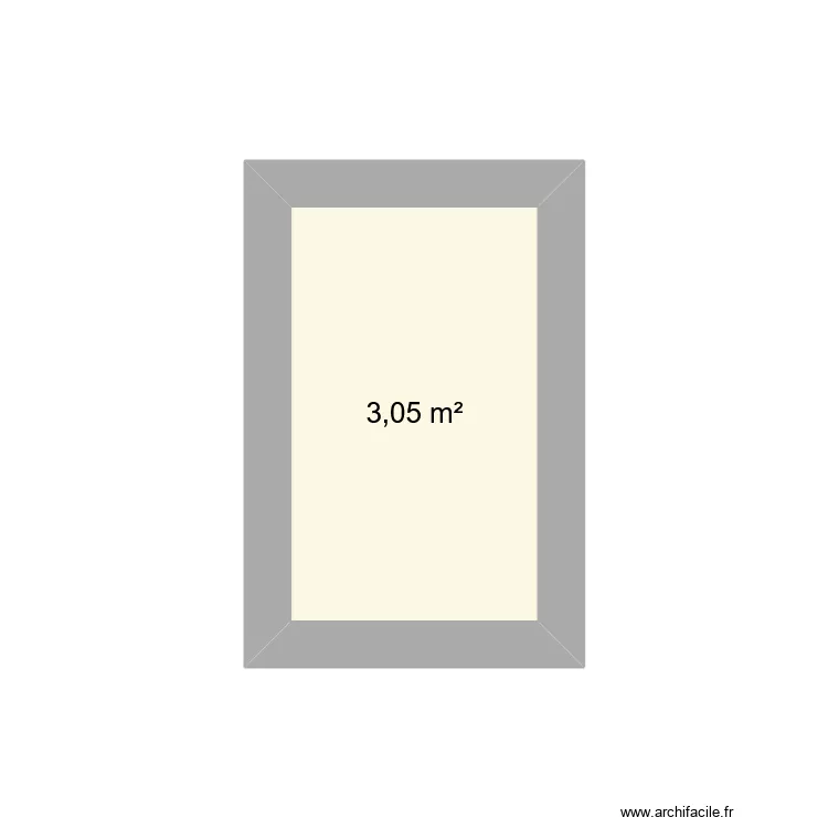 ,nbj. Plan de 1 pièce et 3 m²