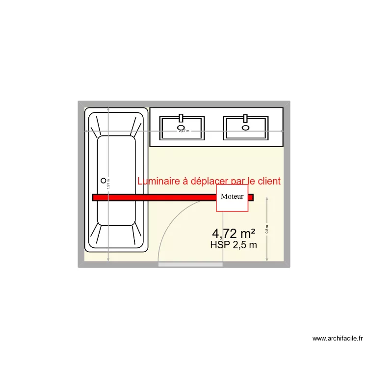 DINAND SDB. Plan de 1 et 5 m² DINAND SDB. Plan de 1 et 5 m²