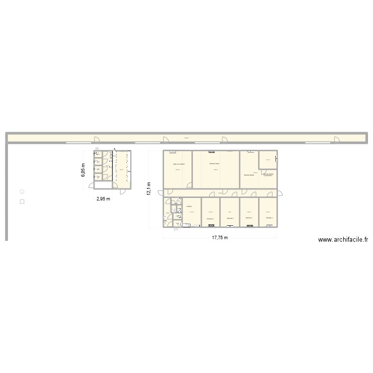 Ateliers Bouton-Flammang V2. Plan de 22 pièces et 307 m2