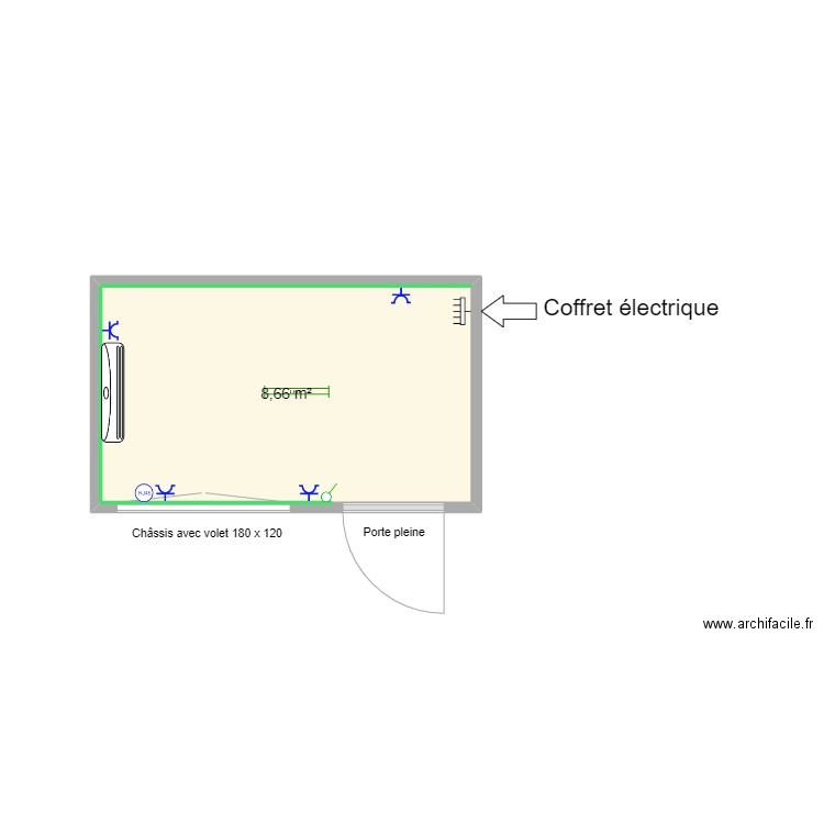 Plan pour François Charlier SRL fils, 4m245. Plan de 1 pièce et 9 m2