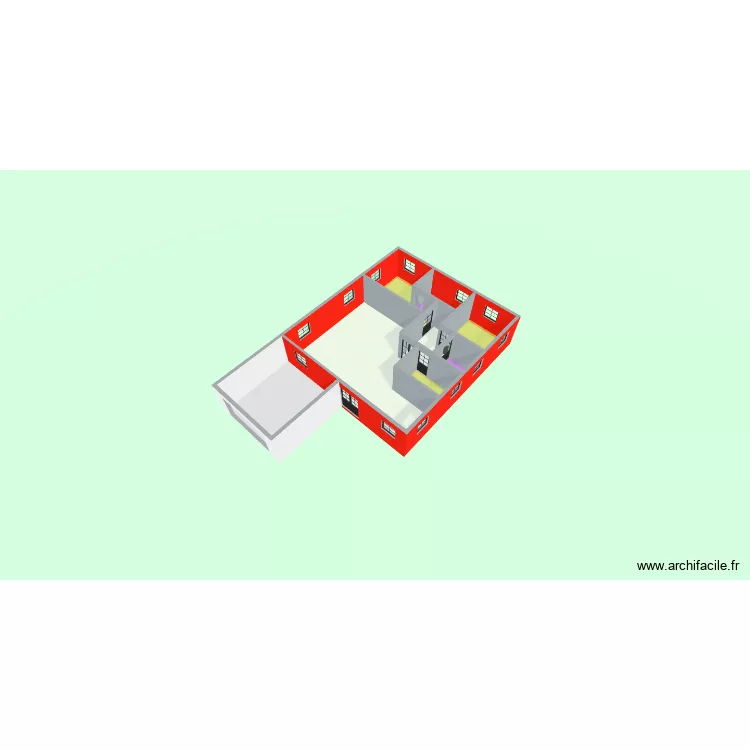 Plan Erdelin Rez de chauss&eacute; V2. Plan de 