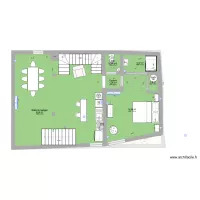 Neffies V8-2 Sdb Etage Escalier verri&egrave;re